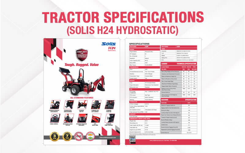 Solis H24 Hydrostatic Backhoe